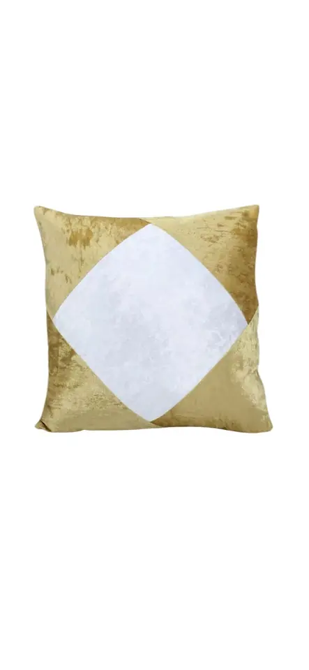 FUNDA DE ALMOHADON TERCIOPELO DORADO