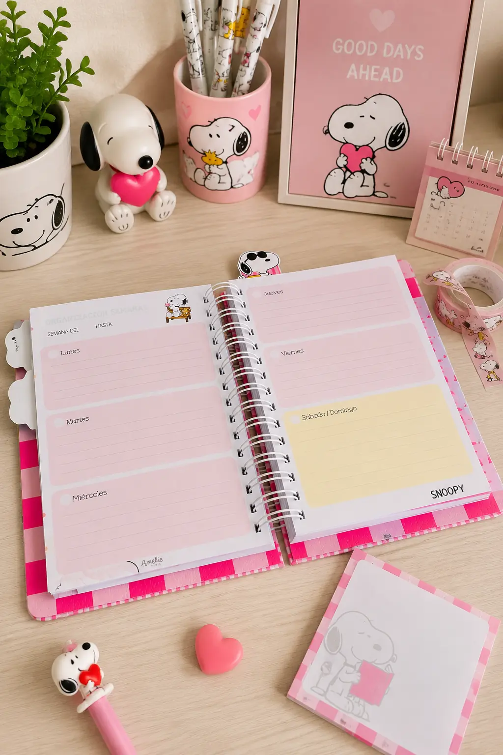 AGENDA ILUSTRADA PERPETUA SNOOPY