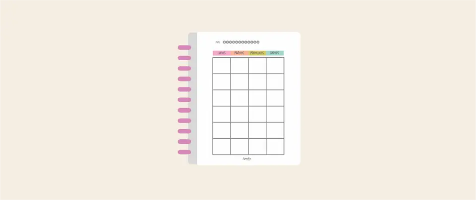 PLANNER MES A LA VISTA ( 2 HOJAS ) Y HOJAS DE NOTAS