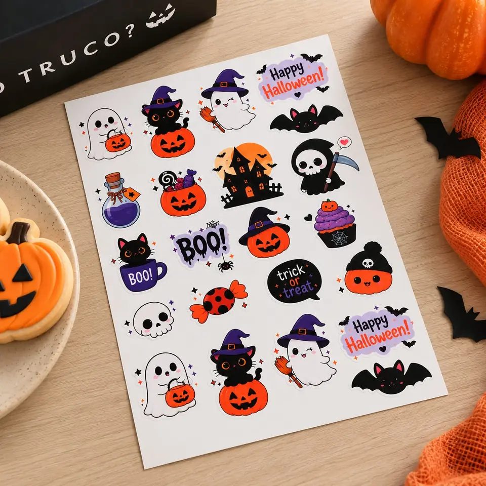 PLANCHA DE STICKERS HALLOWEEN