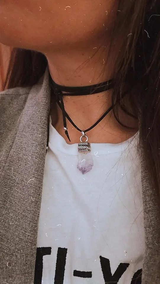 Collar con Amatista natural