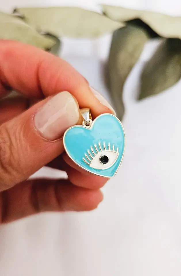 Dije Corazón turquesa