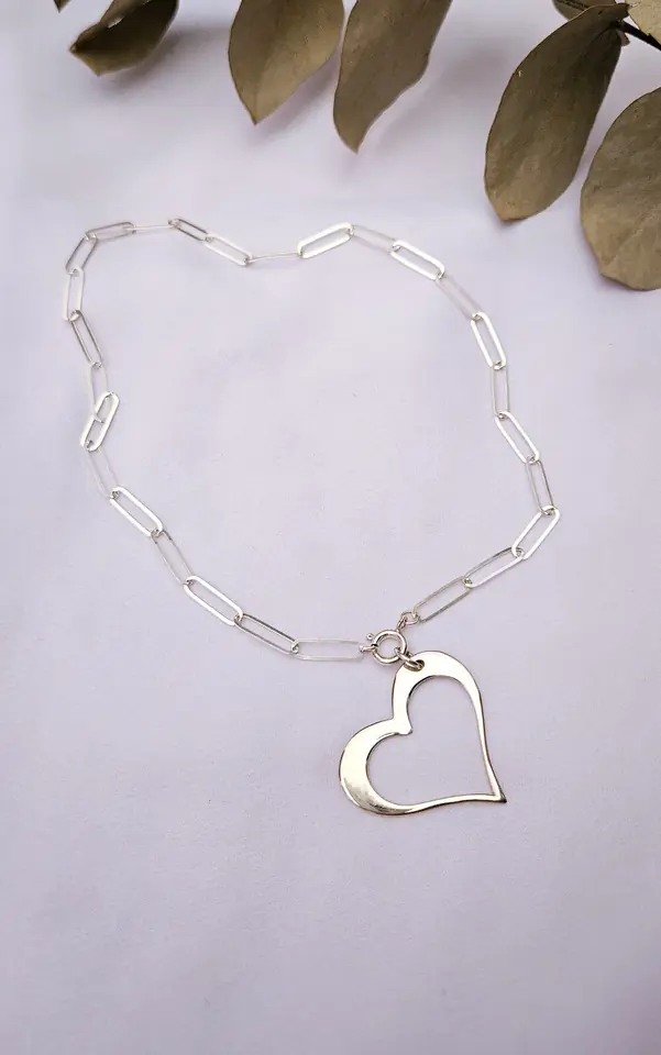 Conjunto chocker + Corazon calado