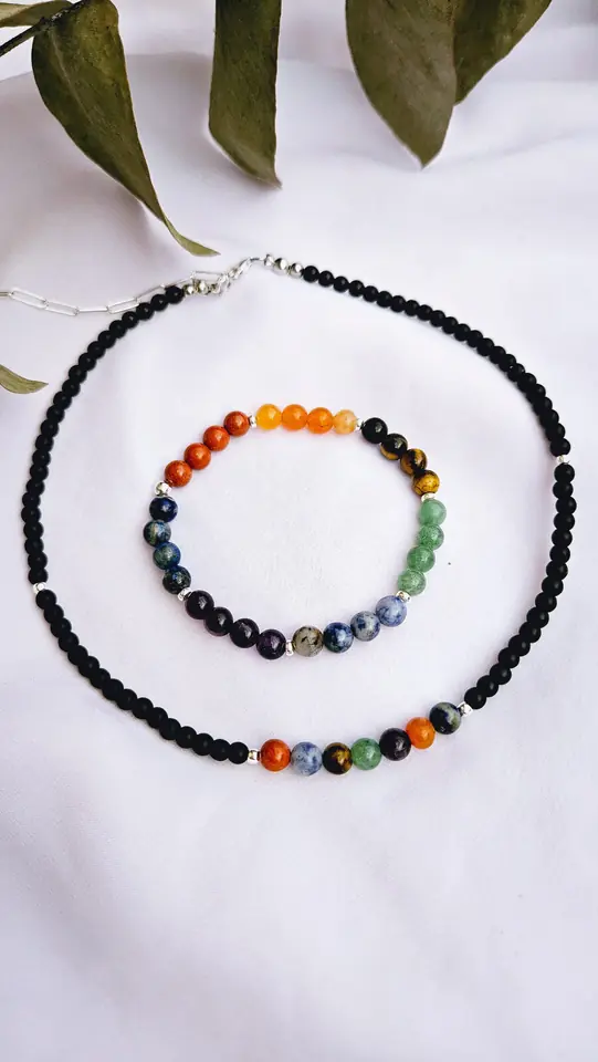 Conjunto Collar y Pulsera 7 Chakras