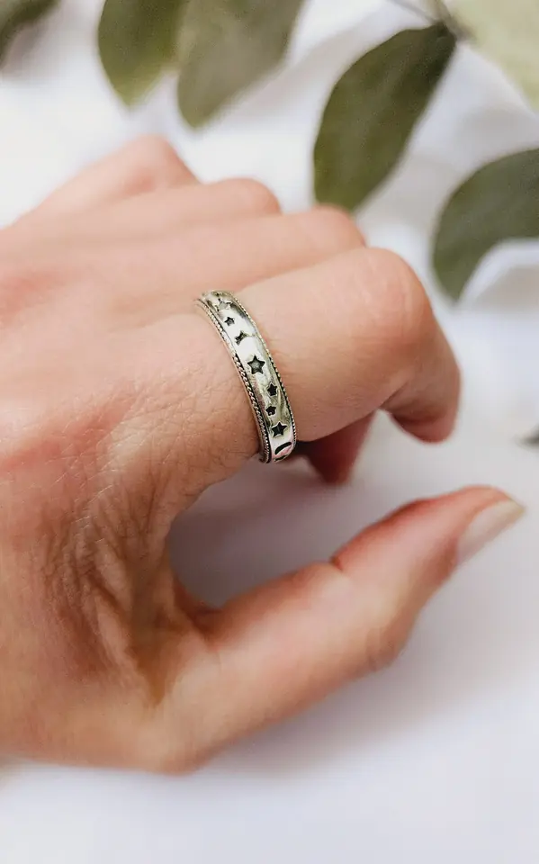Anillo Luna estrella T18.5