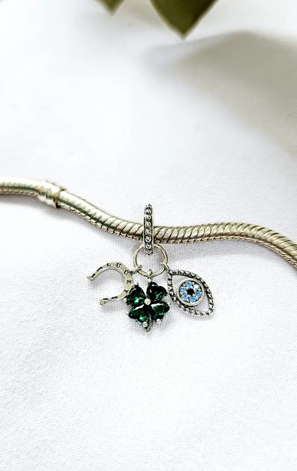 Charm Trebol, ojo, herradura