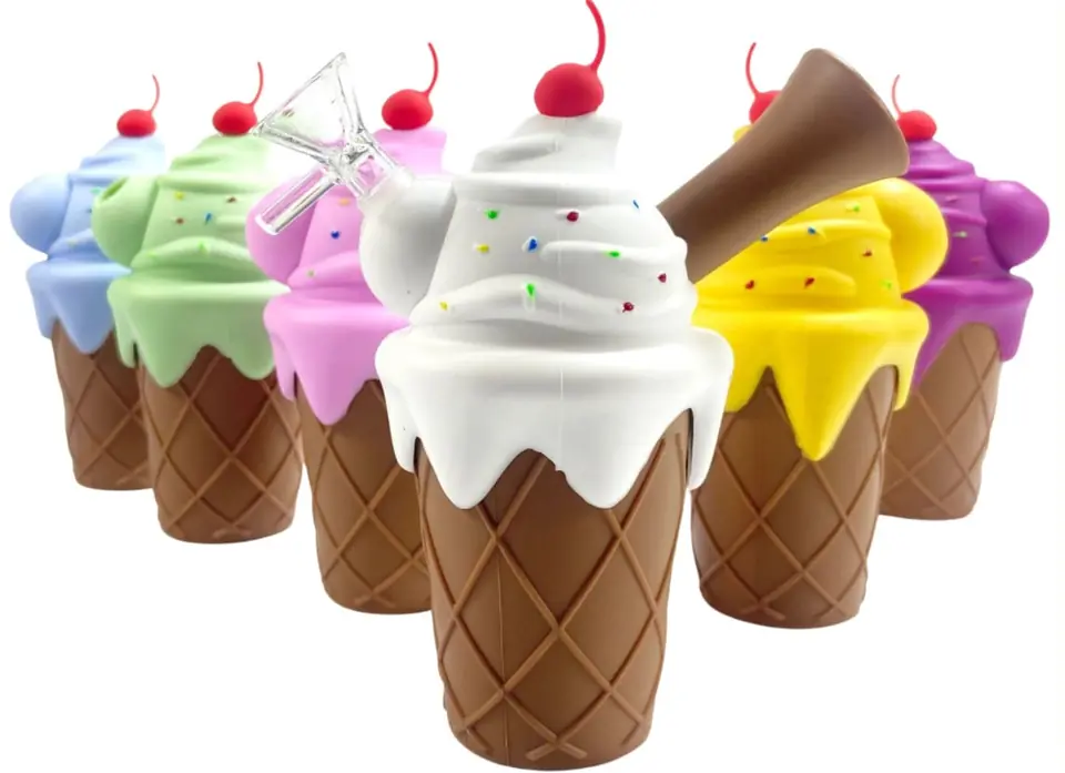 Bong de silicona diseño helado 🍦