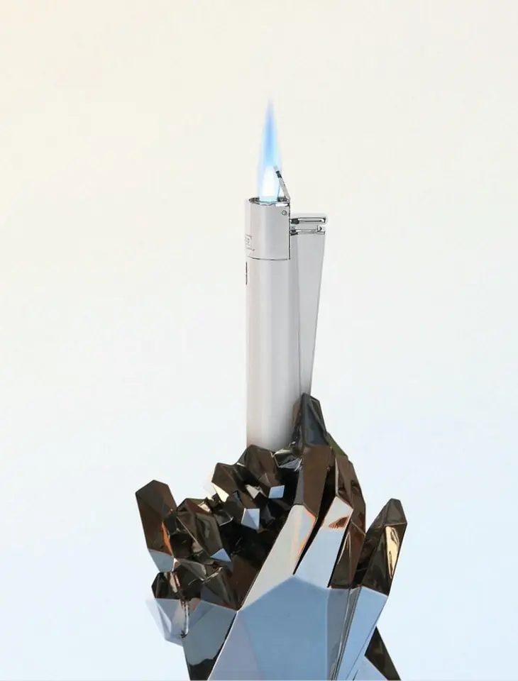 Soplete clipper plateado de metal