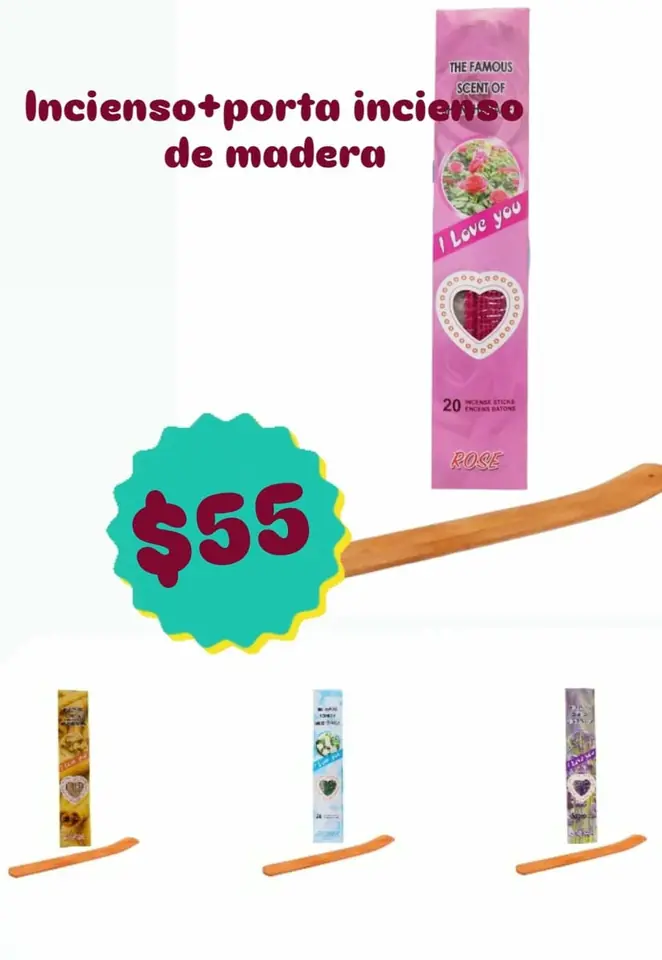 Incienso+Porta incienso de madera