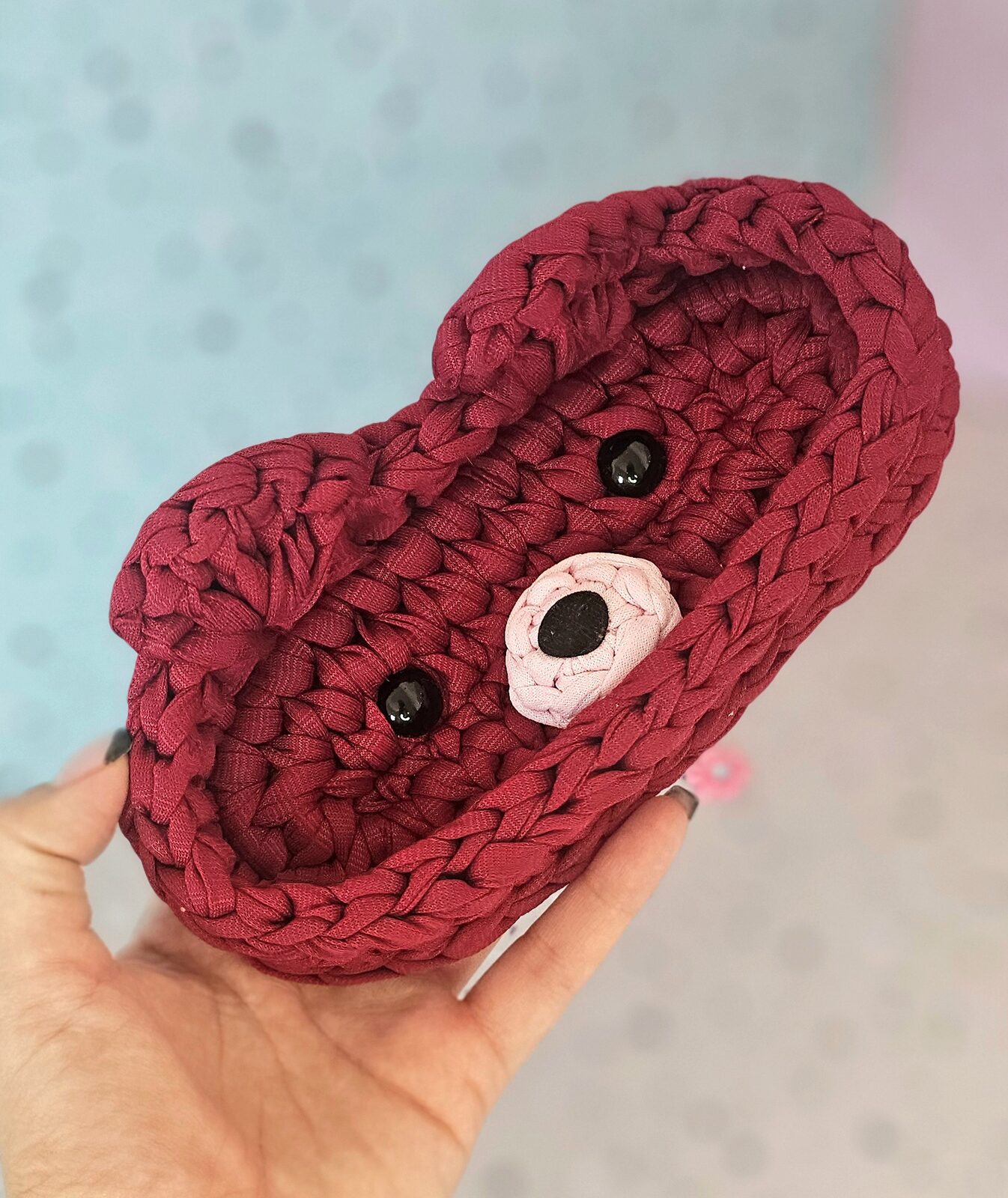 Porta Lentes de Osito Bordó