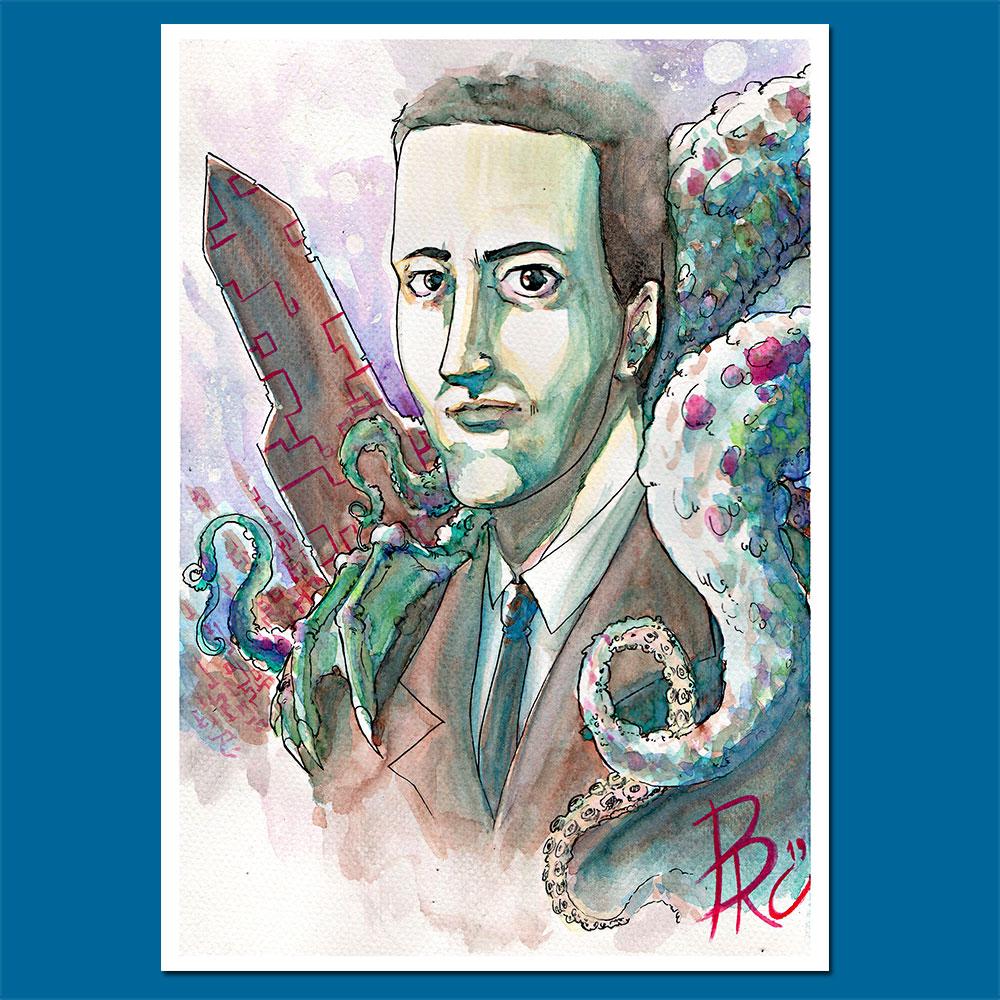 PRINT - LOVECRAFT - ACUARELLAS