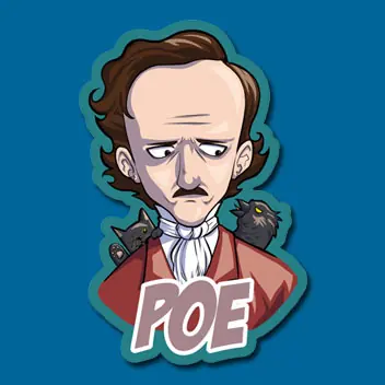 STICKERS-ESCRITORES - POE
