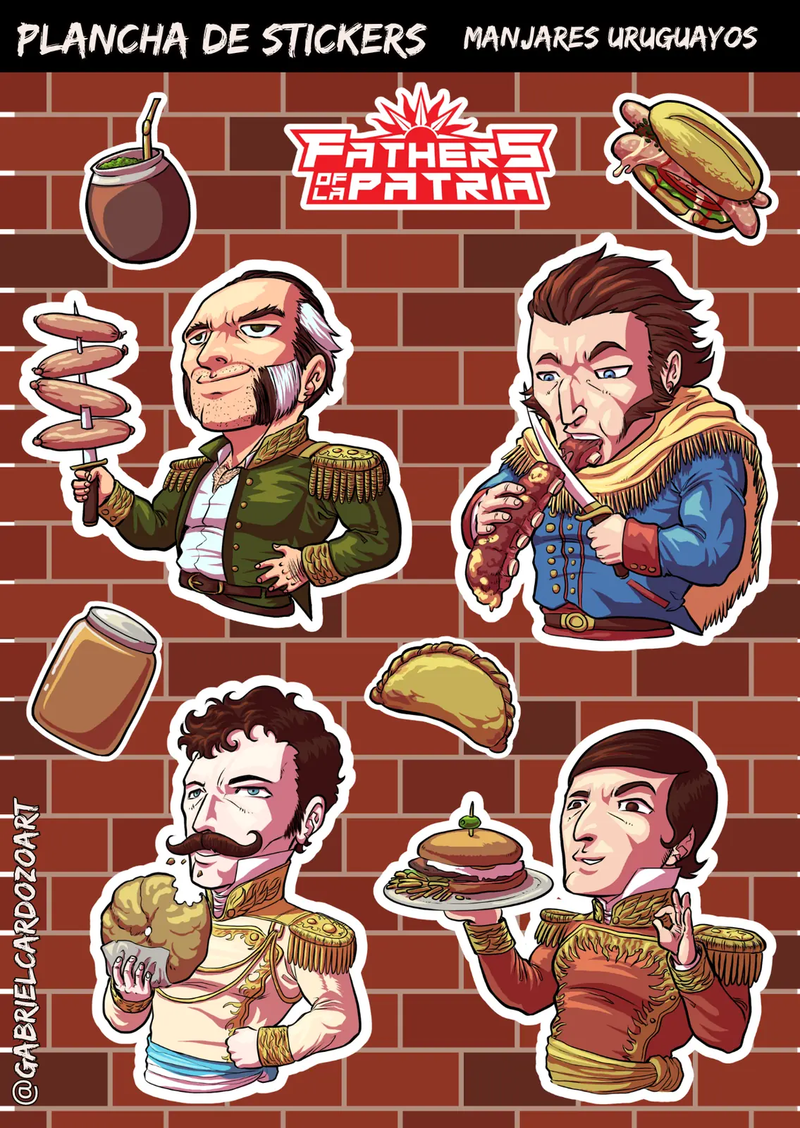 Plancha de Stickers - Manjares Orientales