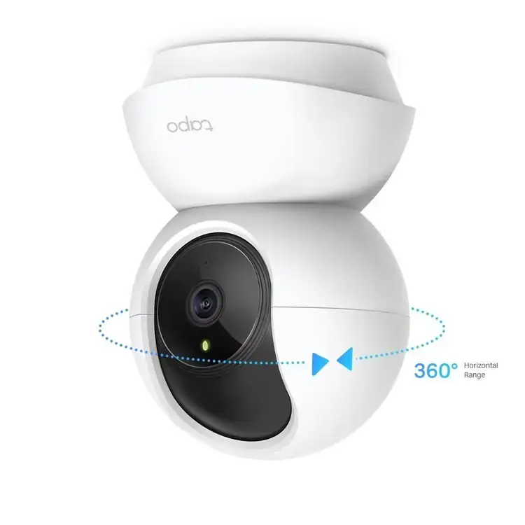 Cámara de seguridad Wi-Fi rotatoria 2K con visión nocturna y audio bidireccional