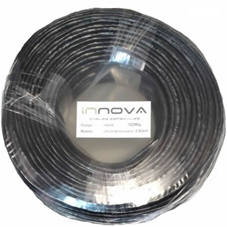 CABLE UTP | CAT5E | EXTERIOR | 100M | NEGRO | CCA | INNOVA | 1408/5E