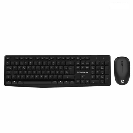 COMBO TECLADO+MOUSE | INALAMBRICO | SLIM | KBC2500B | SOLARMAX