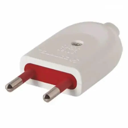 ELECTRICIDAD | FICHA MACHO | 2 EN LINEA | S/TIERRA | 10A | BLANCA | VIVION