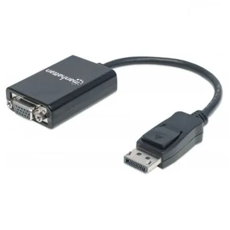 ADAPTADOR | DISPLAYPORT M A VGA H | 15CM | NEGRO | MANHATTAN