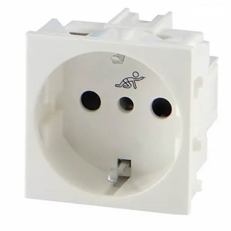 ELECTRICIDAD | MODULO SCHUKO | PRESTA | BLANCO | VIVION