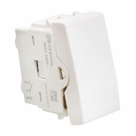 ELECTRICIDAD | MODULO INTERRUPTOR COMBINADO | 10A | PRESTA | BLANCO | VIVION