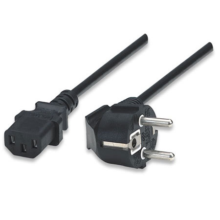 CABLE ALIM | C13 A SCHUKO | 1.8M | 0.75MM | MANHATTAN