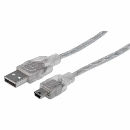 CABLE DATOS | USB 2.0 A MINI USB 5 PIN | 1.8M | MANHATTAN