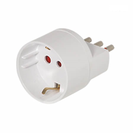 ELECTRICIDAD | ADAPTADOR SCHUKO A 3ENL | BLANCO | VIVION