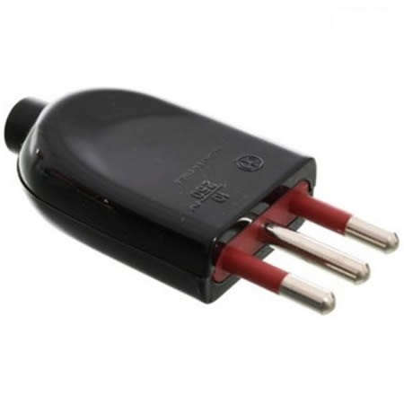 ELECTRICIDAD | FICHA MACHO | 3 EN LINEA | 10A | NEGRA | VIVION