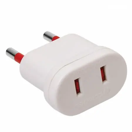 ELECTRICIDAD | ADAPTADOR USA A EUROPEO | S/TIERRA | BLANCO | VIVION