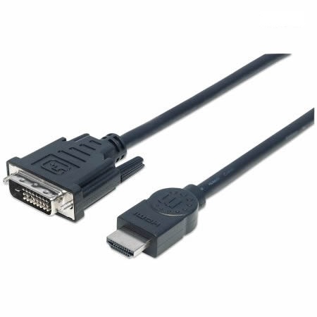 CABLE VIDEO | HDMI A DVI-D M/M | 24+1 PINES | 3M | MANHATTAN