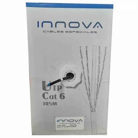 CABLE UTP | CAT6 | EXTERIOR | 305M | NEGRO | CCA | INNOVA | 1410/6E