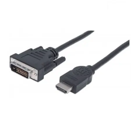 CABLE VIDEO | HDMI A DVI-D M/M | 24+1 PINES | 1.8M | MANHATTAN