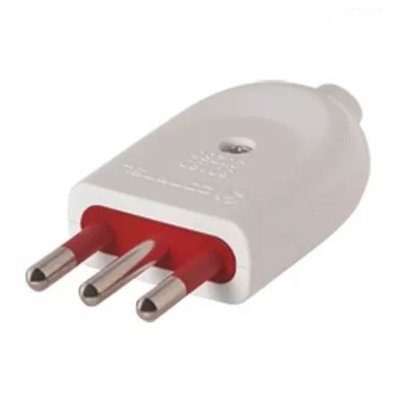 ELECTRICIDAD | FICHA MACHO | 3 EN LINEA | 10A | BLANCA | VIVION