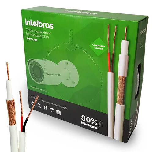 CABLE COAXIAL+BIPOLAR | 100M | FC80CBR | INTELBRAS