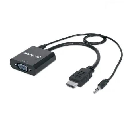 ADAPTADOR | HDMI M A VGA H | C/AUDIO | BLISTER | MANHATTAN