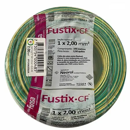 ELECTRICIDAD | CABLE | 2MM | 100M | VERDE/AMARILLO