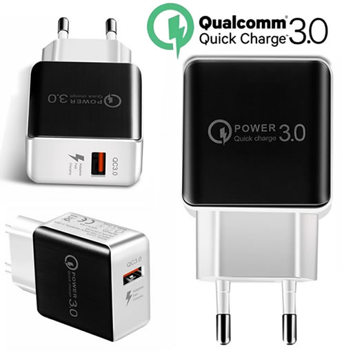 CARGADOR | USB HEMBRA | QUICK CHARGE 3A | NEGRO | GENERICO