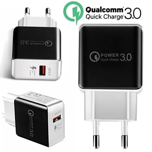CARGADOR | USB HEMBRA | QUICK CHARGE 3A | NEGRO | GENERICO