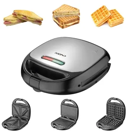 Sandwichera eléctrica 3 en 1