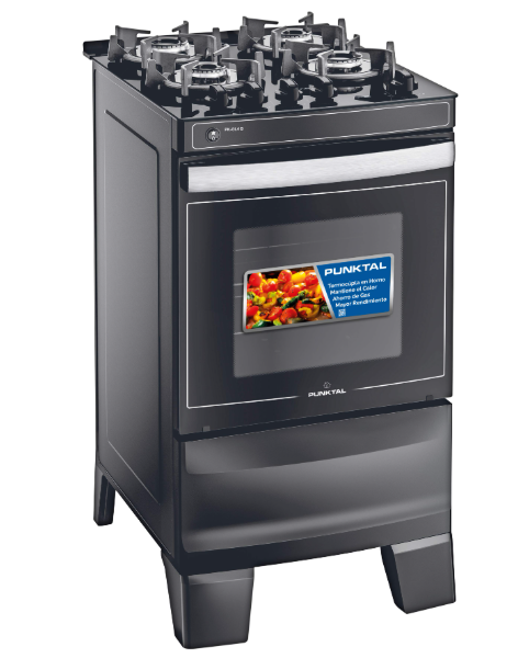 Cocina a gas 4H Mesada vidrio templado