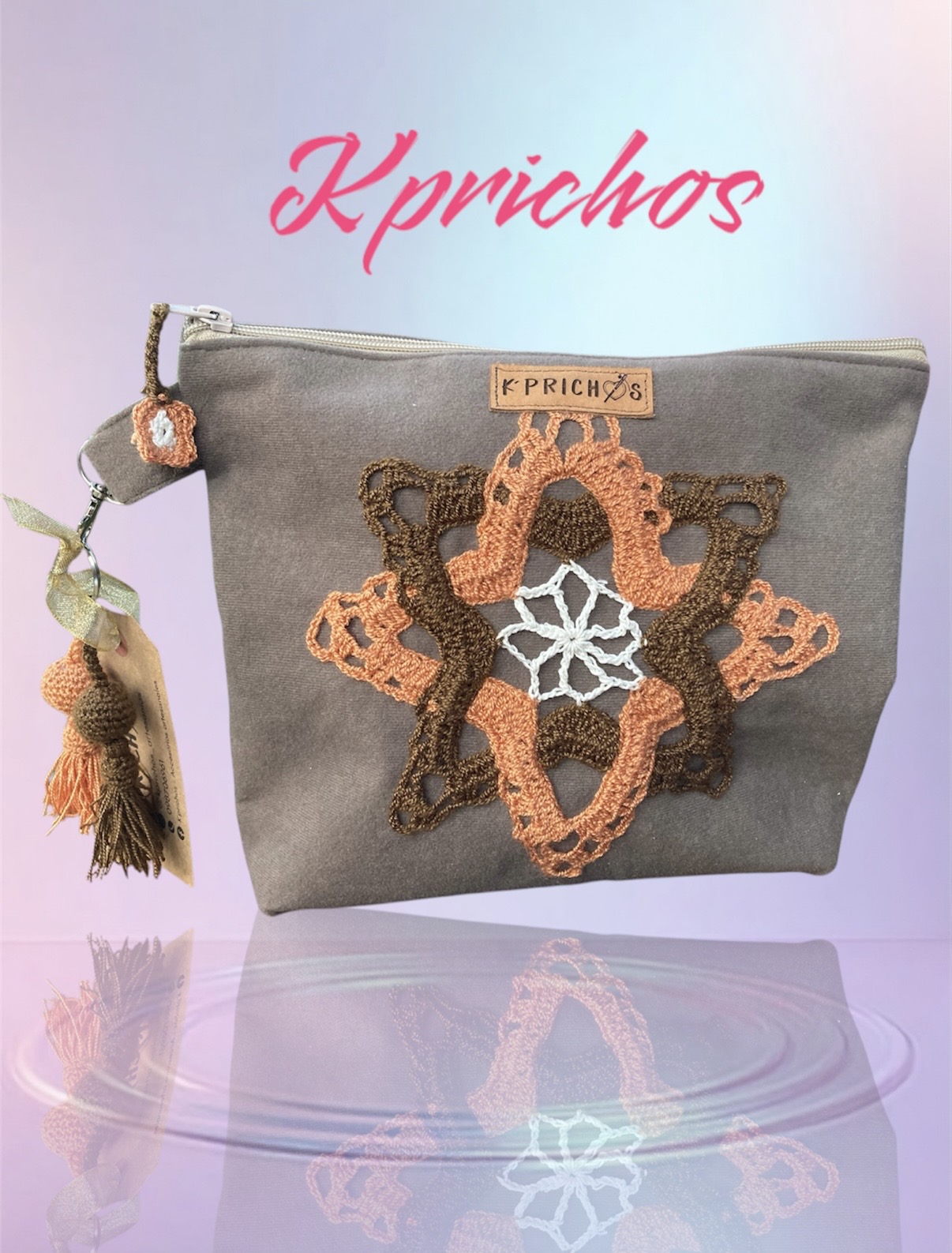 Sobres de tela y crochet