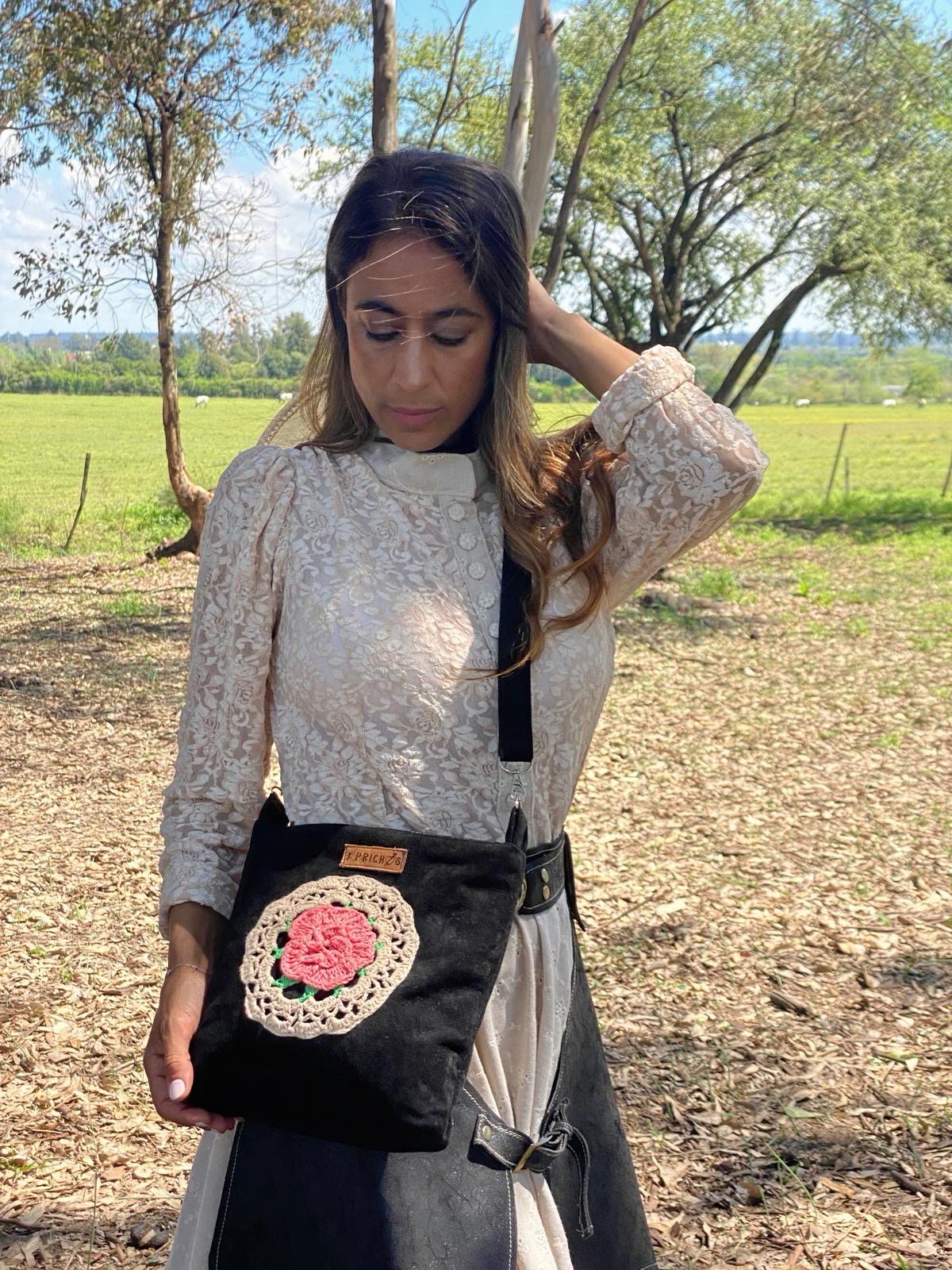 Bandoleras de tela y crochet