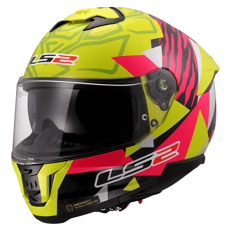 LS2 FF808 STREAM II TIGER - H-V YELLOW PINK TIGER