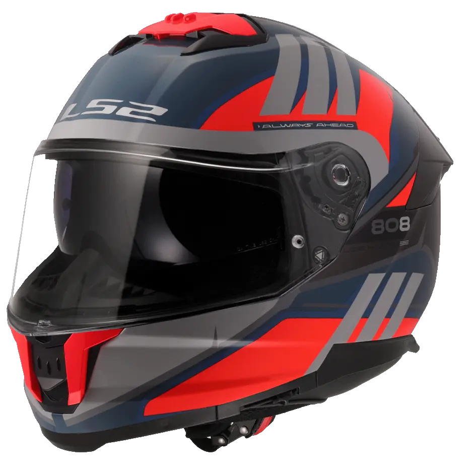 CASCO LS2 FF808 STREAM II ELECE2 MATT BLUE NEON ORANGE