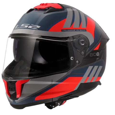 CASCO LS2 FF808 STREAM II ELECE2 MATT BLUE NEON ORANGE