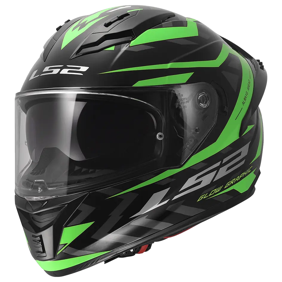 CASCO LS2 FF806 FUSION - AERE - BLACK FLUORESCENT YELLOW GLOW
