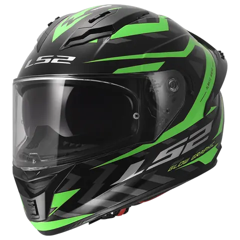 CASCO LS2 FF806 FUSION - AERE - BLACK FLUORESCENT YELLOW GLOW