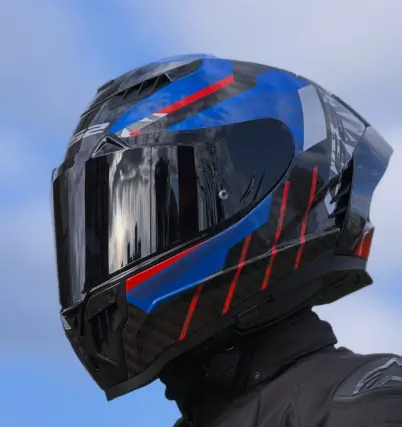 LS2 FF807 DRAGON - TRAX - MATT BLUE RED