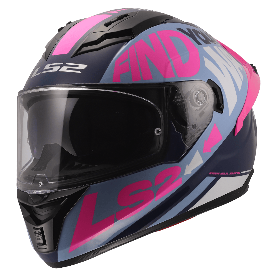 LS2 FF806 FUSION - LIL SIMZ - BLUE FUCHSIA