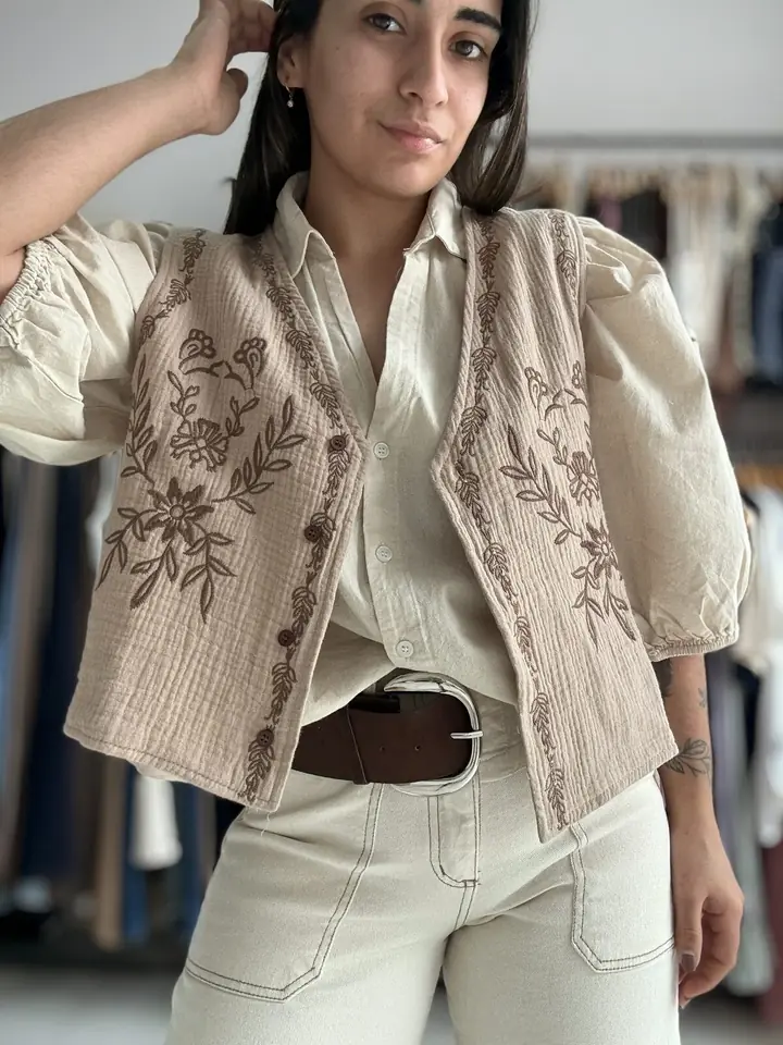 Chaleco ÍNDIGO beige